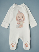 Комбинезон на молнии Little Star 0208 зайка - циркач, крем 74