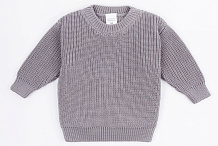 Свитер вязаный детский Amarobaby Pure Love Buddy серый 80