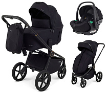 Детская коляска Rant Flex Therm Soft 3 в 1 с автокреслом Evomax Black Gold Black