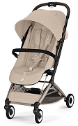 Прогулочная коляска Cybex Orfeo TPE 2026 Almond Beige с бампером и дождевиком