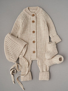 Комбинезон, шапочка гномик, носки Little Star Лапша 0001-3 (ЧЗ-нк) слоновая кость 56