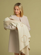 Плед НаследникЪ Выжанова Сердечки р. 95х95 НВ-МТ-015 натуральный