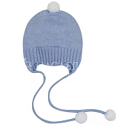 Шапка НаследникЪ Выжанова с помпонами НВ7007 голубой 36
