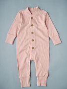 Комбинезон-стойка Little Star на пуговицах интерлок 93054 пудровый 62