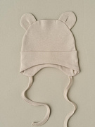 Шапочка-котелок с завязками Little Star Мишка 8405 (ЧЗ-мз) серо-бежевый 1636 38