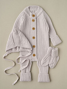 Комбинезон, шапочка гномик, носки Little Star Лапша 0001-3 (ЧЗ-нк) светло-серый 56