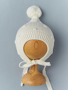 Шапочка вязаная Little Star Pom-Pom Гномик 003 (5172) (ЧЗ-нк) крем-сливки (крем) 36
