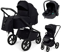 Детская коляска Rant Flex Forma 3 в 1 RA124 с автокреслом Miro Black Black Черный