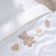 Детское постельное бельё Perina Teddy Sateen Collection 2 пр. белый