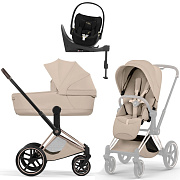 Коляска Cybex Priam V Rosegold Style Cloud T Jeremy Scott Wings Base T 4 в 1 Cozy Beige