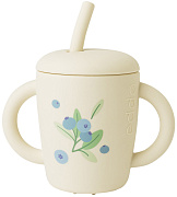 Силиконовый поильник с трубочкой edda STC0 STC06-01001 Черника