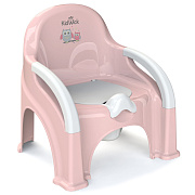 Горшок-стульчик KidWick Премьер с крышкой розовый-белый