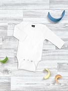 Боди Mjolk Белый с длинным рукавом 62