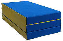 Мат КМС № 4 складной, 100х50х10 см сине/жёлтый