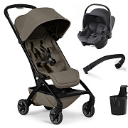 Прогулочная коляска Joolz Aer 2 SE и автокресло Baby-Safe Core Midnight Grey Hazel brown