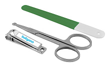 Косметический набор BabyOno пилочка ножницы щипчики 068 зеленый