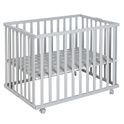 Детский манеж Roba складной 100х74 см серый