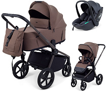 Детская коляска Rant Flex Forma 3 в 1 RA124 с автокреслом Miro Dark Grey Beige Бежевый