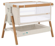 Кровать-трансформер приставная Tutti Bambini CoZee XL 120х60 см Scandinavian Walnut/Ecru