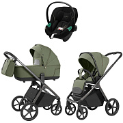 Коляска Carrello Vector 2025 CRL-6551 и автокресло Cybex Aton S2 Moon Black 3 в 1 Field Green