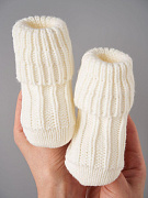 Носочки вязаные Little star Лапша 5102 (ЧЗ-нк) крем, 8 см