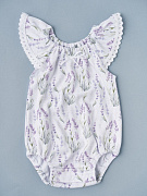 Боди с крылышками Little Star Лаванда 3732 белый 62