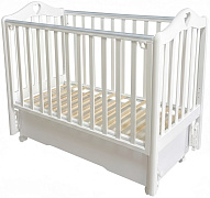 Детская кроватка Кедр Дарина 2 (маятник универсальный,колесо) белый