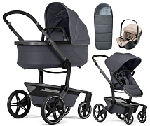 Детская коляска 3 в 1 Joolz Day 5 и автокресло Britax Roemer Baby-Safe Pro Style Teak + конверт в подарок без адаптеров Stone grey