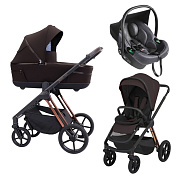 Детская коляска 3 в 1 Espiro Miloo 2025 и автокресло Pi Graphite 208 exellent chocolate / Графитовый (Graphite 117)