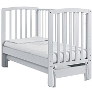 Детская кроватка Angela Bella Бьянка (маятник продольный) 120х60см белая