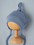 Шапочка с завязками Little Star Узелок 3842 серо-голубой 36