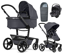 Детская коляска 3 в 1 Joolz Day 5 и автокресло Baby-Safe Core Midnight Grey2 + конверт в подарок Stone grey