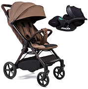 Прогулочная коляска Peppy Vigo с автокреслом Verona Black Mocca мокко