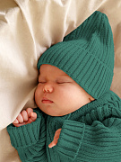 Шапочка вязаная AmaroBaby Pure Love Tot, демисезонная ЧЗ зеленый 42