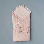 Конверт-одеяло на выписку с лентой лето Little Star Бант розовый