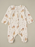 Комбинезон на кнопках Little Star Львы и леопарды 30032 (ЧЗ-мз) крем 68