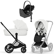 Коляска Cybex Priam V Matt Black Style Cloud T Sepia Black Base T 4 в 1 Off White