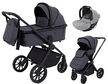 Детская коляска Rant Falcon Neo 3 в 1 с автокреслом Cruise Grey Graphite