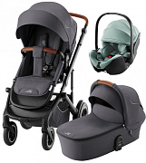 Коляска 3 в 1 Britax Roemer Smile 5Z и автокресло Baby-Safe Pro Jade Green Midnight Grey