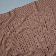 Плед вязаный Little Star Араны 90х90 см 0500 коричневый