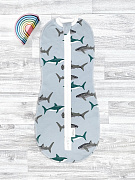 Пелёнка-кокон Mjolk Акулы 56