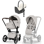 Коляска Cybex Priam V Chrome Style Cloud T Off White Plus Base T 4 в 1 City Grey