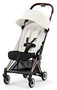 Прогулочная коляска Cybex Coya Off White с дождевиком и бампером/Rosegold 522005605