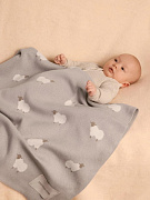 Плед детский Loomknits Animal Sheeps W164 серый