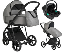 Детская коляска Roan Sol 3 в 1 с автокреслом Pituso Santiso Pro RSL/1011 Cloud Grey