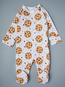 Комбинезон на молнии Little Star Печеньки 0208 (ЧЗ-мз) крем 68