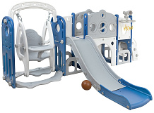 Горка-Комплекс Pituso Little Prodigy (горка,качели,баскет.кольцо) Blue/White/Синий