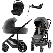 Коляска 4 в 1 Britax Roemer Smile 5Z Style и автокресло Baby-Safe Core Space Black + Vario Base 5Z Mineral Grey