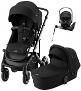 Коляска 4 в 1 Britax Roemer Smile 5Z и автокресло Baby-Safe Pro Classic Deep Black + Vario Base 5Z Space Black