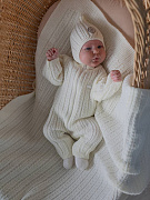 Комбинезон и шапка НаследникЪ Выжанова Колосок НВ6034 ЧЗ экрю, р. 56-62 56